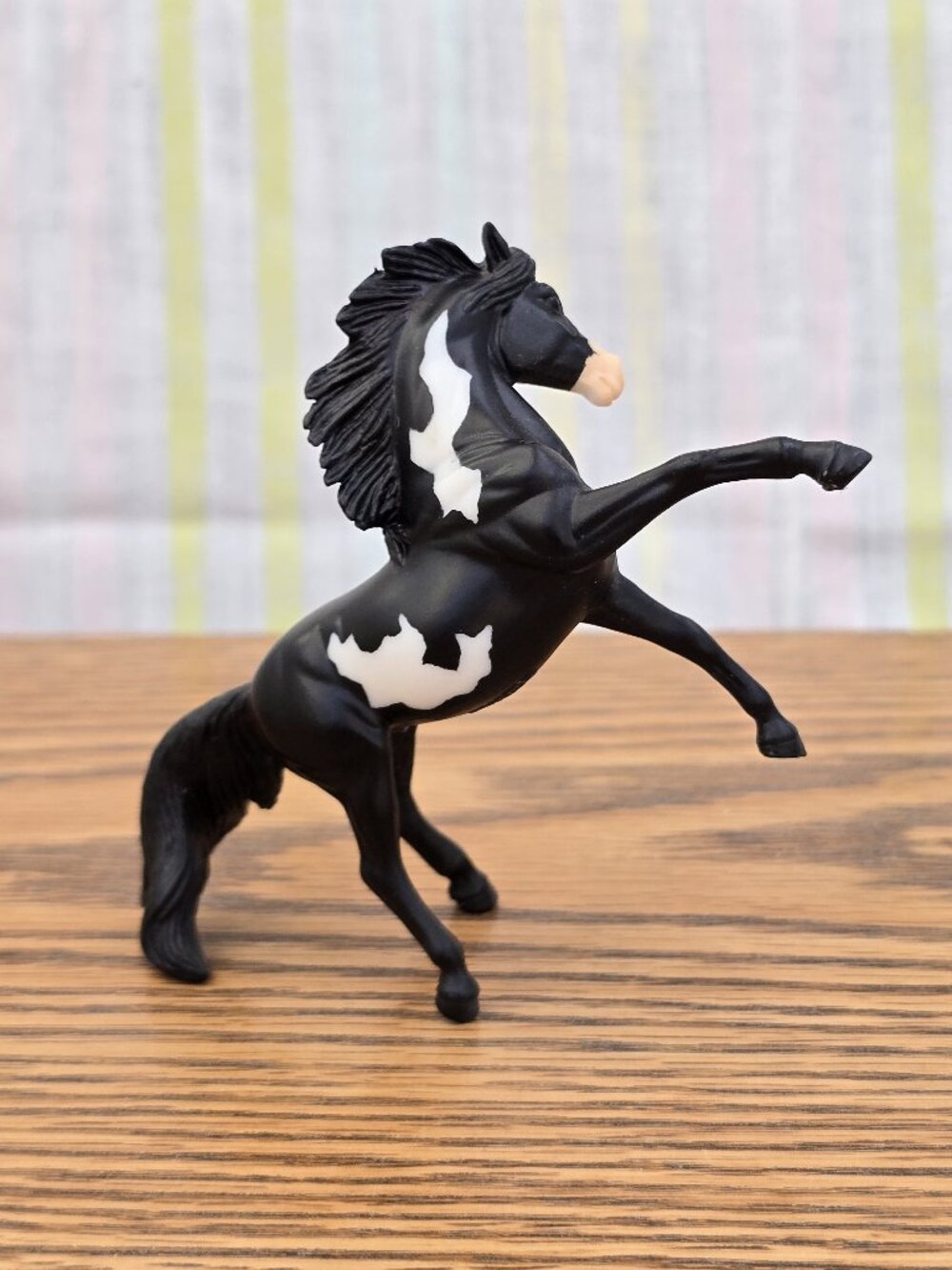 Breyer Stablemates Rearing Andalusian - Black Pinto Tobiano - Mystery Foal 5883